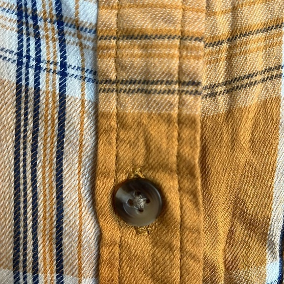 SO Mustard and Blue Plaid Women's Top - Picture 11 of 11